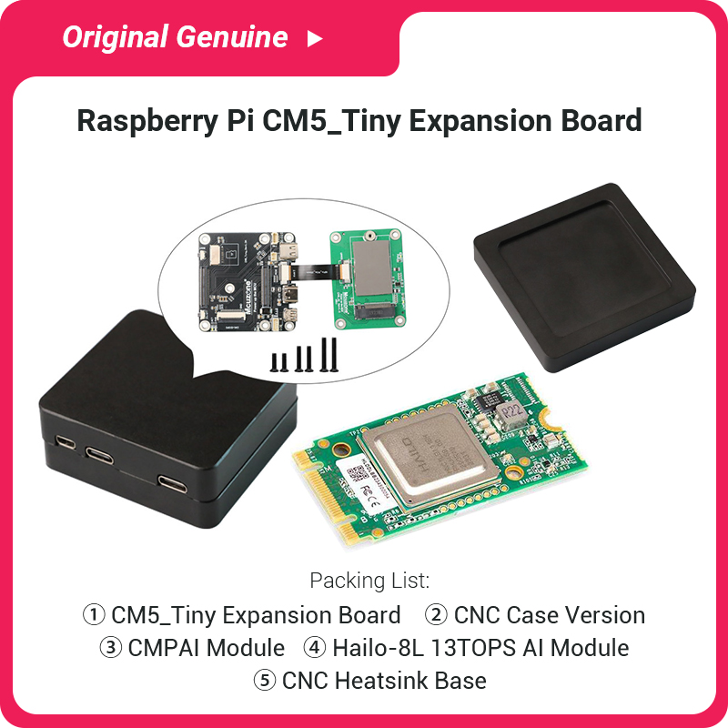 Kit Completo CM5 Tiny con Módu - Raspberry Pi Ai Kit Hailo-8L reseña y precio